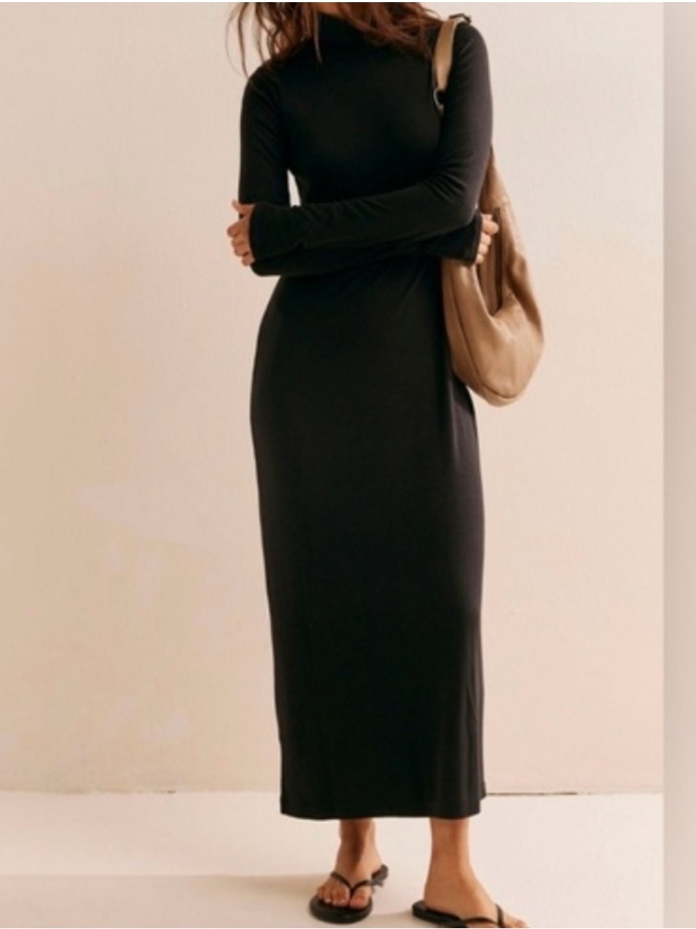 Free People Good Feels Mockneck Midi Dress
